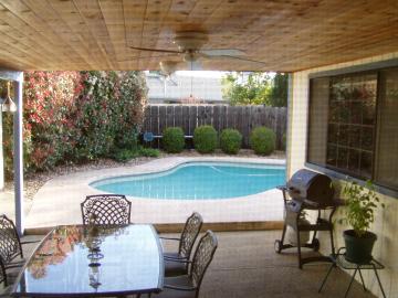 patio and pool